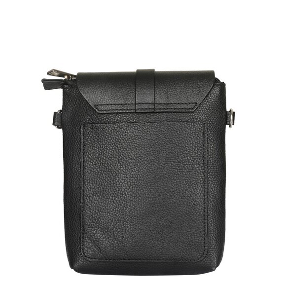 Leather Messenger Bag for Men & Women –Black Crossbody Shoulder Bag, Side Sling - Picture 9 of 10